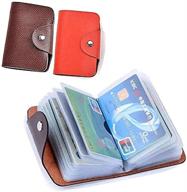 unisex small leather credit card holder - 2 pack (redk&amp logo