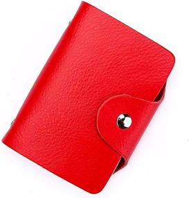 img 2 attached to Unisex Small Leather Credit Card Holder - 2 Pack (Redk&Amp