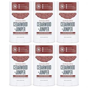 img 3 attached to Schmidt's Natural Deodorant Cedarwood + Juniper 2.65 Oz (6 Pack): Long-lasting Odor Protection in Bulk