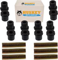 🚙 huskey ezgo txt golf cart rear 6x leaf spring and 12x bushing kit - premium quality rubber for long-lasting performance - 1996-up compatible - replaces oem sleeve part no#: 70289g02 and bushing part no#: 70291g0 logo