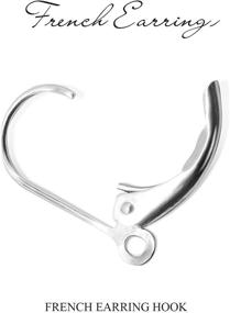 img 2 attached to 💎 BronaGrand Lever Back Earring French Hooks: 100pcs Open Loop for Jewelry Making in Gold and Silver