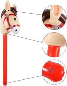 img 2 attached to 8PCS Inflatable Stick Horse Kids