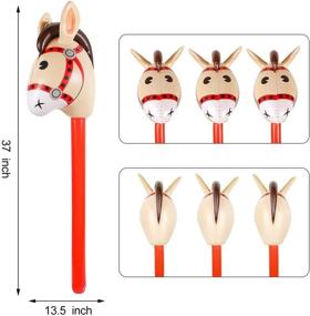 img 3 attached to 8PCS Inflatable Stick Horse Kids