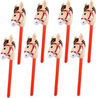 8pcs inflatable stick horse kids logo