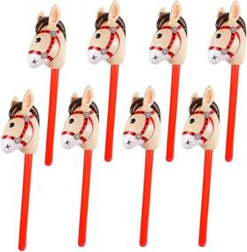 img 4 attached to 8PCS Inflatable Stick Horse Kids