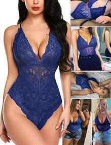 img 2 attached to Avidlove Crotch Lingerie Bodysuit Babydoll