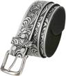 tooled embossed brown leather western men's accessories and belts logo