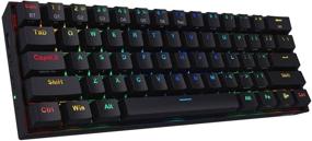 img 4 attached to 🔴 Redragon K530 Draconic 60% Compact RGB Wireless Mechanical Keyboard – TKL Design, 61 Keys, Bluetooth 5.0, Blue Switches, 16.8M RGB Lighting – PC, Laptop, Cell Phone Compatible