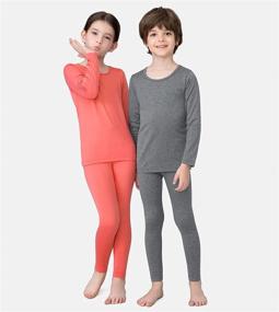 img 2 attached to Thermal Underwear Set for Girls by LAPASA - Long Johns Fleece Lined Winter Base Layer Top & Bottom (Thermoflux G03/Heatgen G15)