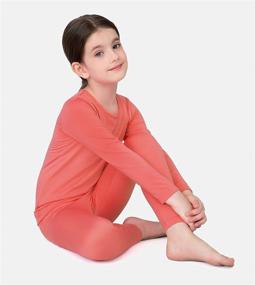 img 3 attached to Thermal Underwear Set for Girls by LAPASA - Long Johns Fleece Lined Winter Base Layer Top & Bottom (Thermoflux G03/Heatgen G15)