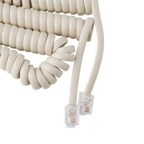 img 3 attached to Tangle-Free, Curly Phone Cord for Landline Phones: Easy to Use + Excellent Sound Quality - Ideal for Home or Office (25ft) - Bone Ivory Color