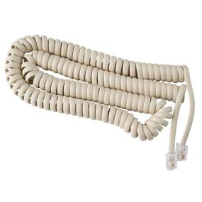 img 4 attached to Tangle-Free, Curly Phone Cord for Landline Phones: Easy to Use + Excellent Sound Quality - Ideal for Home or Office (25ft) - Bone Ivory Color