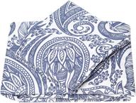 luxurious paisley bed sheet set by cosy house collection - super soft hotel sheets - stain & wrinkle resistant - 5 piece bedset (split king, blue paisley) logo