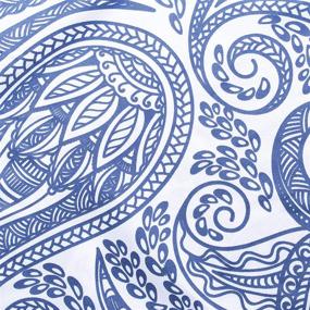 img 1 attached to Luxurious Paisley Bed Sheet Set by Cosy House Collection - Super Soft Hotel Sheets - Stain & Wrinkle Resistant - 5 Piece Bedset (Split King, Blue Paisley)