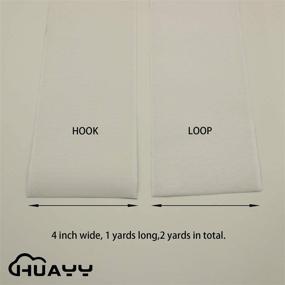 img 2 attached to High-Quality HUAYY 4 Inches Width 1 Yards Length Self-Adhesive Hook and Loop Style Sheets: Ultimate Sticky Glue Nylon Patch, Strips, and Fastener - Perfect White (4in x 1yd)