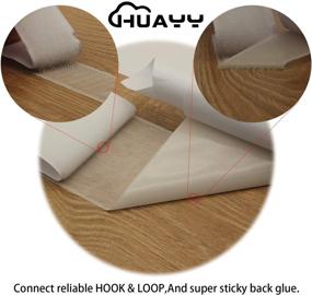 img 3 attached to High-Quality HUAYY 4 Inches Width 1 Yards Length Self-Adhesive Hook and Loop Style Sheets: Ultimate Sticky Glue Nylon Patch, Strips, and Fastener - Perfect White (4in x 1yd)