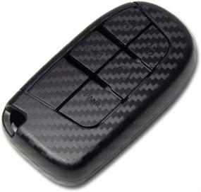 img 4 attached to TANGSEN Smart Key Fob Case: Enhanced Protection for CHRYSLER, DODGE, JEEP Keyless Entry Remotes in Carbon Fiber Design