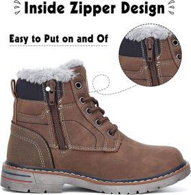 img 2 attached to Cozy and Durable Kids Snow Boots: Water Resistant, Warm Inside for Boys and Girls. Perfect for Hiking, Cold Weather, Non Slip Winter Adventures! (Toddler/Little Kid/Big Kid)