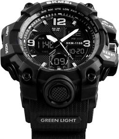 img 2 attached to 🕘 MJSCPHBJK Men's Analog Sports Watch Military Watch LED Stopwatch Digital Electronic Watches Large Dual Display Waterproof Tactical Army Watches for Men - Perfect for Outdoor Activities