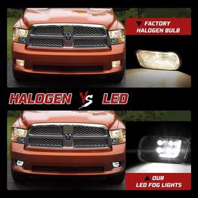 img 3 attached to 🚛 Фары BUNKER INDUST Dodge Ram LED с дневными ходовыми огнями - Комплект прозрачных линз для противотуманных фар для Ram 2009-2012 1500, 2010-2014 2500 и 2010-2012 3500.