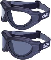 👓 enhance your vision with global vision big ben goggles: 2 pairs - black frames, 1 clear lens, 1 smoke lens logo