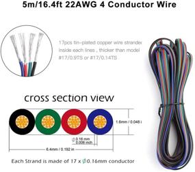 img 3 attached to BZONE 10 Pack LED Strip Connector with Extension Cable: Quick Connect Waterproof 5050 RGB LED Lights