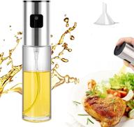 🌿 100ml olive oil sprayer mister - portable reusable oil vinegar spriter for cooking. food grade oil dispenser mini kitchen gadgets for air fryer, bbq, frying, baking and salad preparation логотип