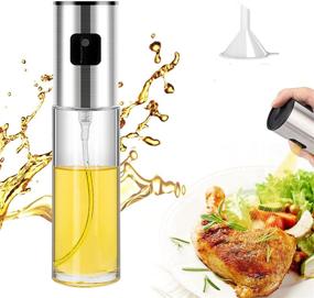 img 4 attached to 🌿 100ML Olive Oil Sprayer Mister - Portable Reusable Oil Vinegar Spriter for Cooking. Food Grade Oil Dispenser Mini Kitchen Gadgets for Air Fryer, BBQ, Frying, Baking and Salad Preparation