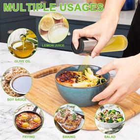 img 2 attached to 🌿 100ML Olive Oil Sprayer Mister - Portable Reusable Oil Vinegar Spriter for Cooking. Food Grade Oil Dispenser Mini Kitchen Gadgets for Air Fryer, BBQ, Frying, Baking and Salad Preparation