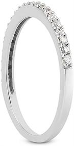 img 2 attached to AGS Certified 1/4 Carat TW White Diamond Band in 10K White Gold - Authentic Quality and Elegance