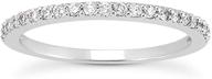 ags certified 1/4 carat tw white diamond band in 10k white gold - authentic quality and elegance logo