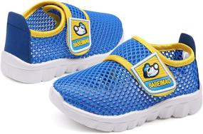 img 4 attached to 👟 DADAWEN Lightweight Breathable Water Shoes for Baby Boys and Girls - Mesh Running Sneakers Sandals