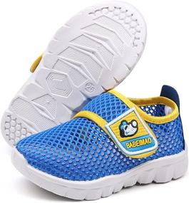 img 3 attached to 👟 DADAWEN Lightweight Breathable Water Shoes for Baby Boys and Girls - Mesh Running Sneakers Sandals