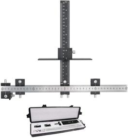 img 4 attached to 🔧 Cabinet Hardware Jig Punch Locator - Precision Drill Guide for Handles, Pulls, and Knobs - Adjustable Sleeve for Accurate Wood Drilling - Stainless Steel & Black