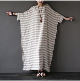 img 3 attached to Yesno Striped Caftan Casual Sleeve Women's Clothing