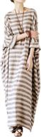 yesno striped caftan casual sleeve women's clothing logo