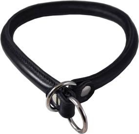 img 1 attached to Round Genuine Rolled Leather Collar Dogs for Training & Behavior Aids