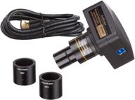 📷 amscope mu1403-ck 14 megapixel live video usb 3.0 microscope camera with digital imaging & calibration kit logo