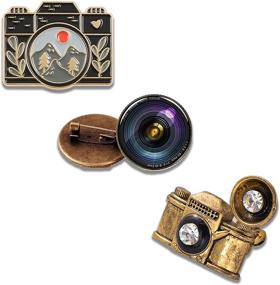 img 4 attached to 📷 Милые эмалированные брошки с камерой: стильные подарки для любителей фотографии