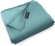 🎋 wonap bamboo weighted blanket duvet cover - 12 ties - 60"x80" - lake green - 100% bamboo logo