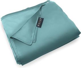 img 4 attached to 🎋 WONAP Bamboo Weighted Blanket Duvet Cover - 12 Ties - 60"x80" - Lake Green - 100% Bamboo