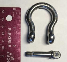 img 1 attached to 🌊 Marine Grade 316 Forged Bow Shackle - Set of 2, 5/16" (8mm) Stainless Steel
