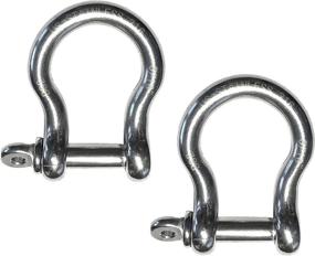 img 4 attached to 🌊 Marine Grade 316 Forged Bow Shackle - Set of 2, 5/16" (8mm) Stainless Steel
