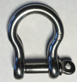 img 3 attached to 🌊 Marine Grade 316 Forged Bow Shackle - Set of 2, 5/16" (8mm) Stainless Steel