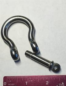 img 2 attached to 🌊 Marine Grade 316 Forged Bow Shackle - Set of 2, 5/16" (8mm) Stainless Steel