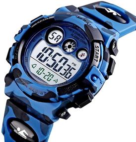 img 3 attached to Stylish and Durable GOLDEN HOUR Kids Digital Sport Watch - Waterproof, Alarm, Stopwatch - Ideal for Outdoor Activities - Ages 5-15+