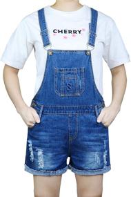 img 4 attached to Комбинезон Sitmptol Boyfriend Shortalls для девочек Комбинезон Для Одежды Для Комбинезонов и Ромперов.