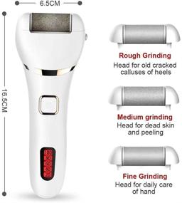 img 3 attached to 🦶 DOTSOG Electronic Foot File Callus Remover: Rechargeable Pedicure Tools Scrubber Kit with 3 Coarse Pumice Stone Refills for Dry/Dead/Hard/Cracked Skin & Calluses, Electric Shaver