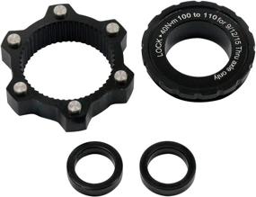 img 3 attached to 🔧 Enhance Brake Performance with BestPartsCom CenterLock to 6 Bolts Disc Brake Rotor Adapter Boost Hub Spacer: Front 15x100mm to 110mm, Rear 12x142mm to 148mm - Compatible with 9/12/15mm