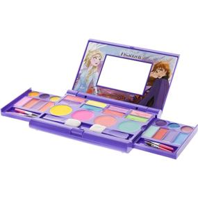 img 2 attached to Disney Frozen 2 - Townley Girl Cosmetic Compact Set with Mirror: 22 Lip Glosses, 4 Body Shines, 6 Brushes - Colorful & Portable Makeup Beauty Kit Box Set for Girls, Kids, and Toddlers - Washable & Foldable